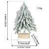 Round Wood Bottom Christmas Tree Christmas Decorations Flocked Christmas Small Tree Cedar Decorative Tree