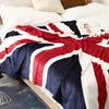 1pc British style flag patterned blanket, warm sofa blanket, office camping blanket, holiday creative gift