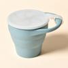 Snack Cup Soft Silicone Baffle 350ml Large Capacity Leak-Proof Foldable Portable Snack Container Kids Microwave Safe Fruit Biscuit Holder