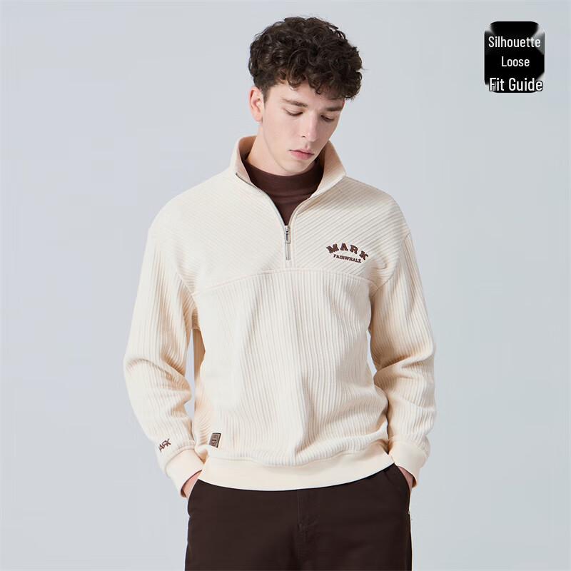 Mark Fairwhale Men's Striped Half-Zip Sweatshirt