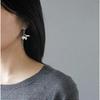 S925 Sterling Silver Earrings Elegant Magnolia Flower Drop Earrings Natural