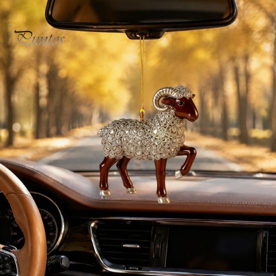 Backpack Accessory Pendant 2D Acrylic Sheep Keychain, Lamb for Car Rearview Mirror, Festive Hanging Decoration Bag Charm, Home Decor, Cute Animal Gift