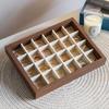 Walnut Wood Jewelry Tray: Ring & Earring Display Box for Live Streaming & Street Stall Events