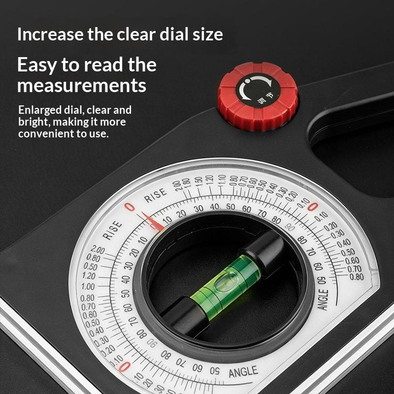 High Accuracy Multifunctional Slope Inclinometer Protractor Magnetic Base Portable for Outdoor Engineering Survey Measurement A1