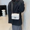 Embroidered Thread Rhombus Simple 2025 New Retro Popular Lock Chain Crossbody Shoulder Small Square Bag