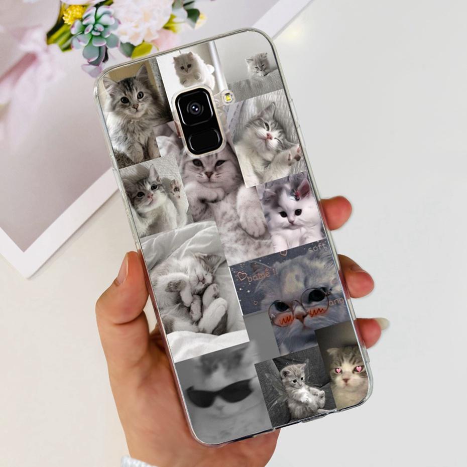 Schöne Hülle mit Aufdruck für Samsung Galaxy A8 (2018) / A8+ (2018) Weiche Silikon-TPU-Rückabdeckung für Samsung A8 A 8 Plus Handyhüllen