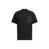 Men's Solid Color Round Neck Pullover Short Sleeve Black T-Shirt HD0042