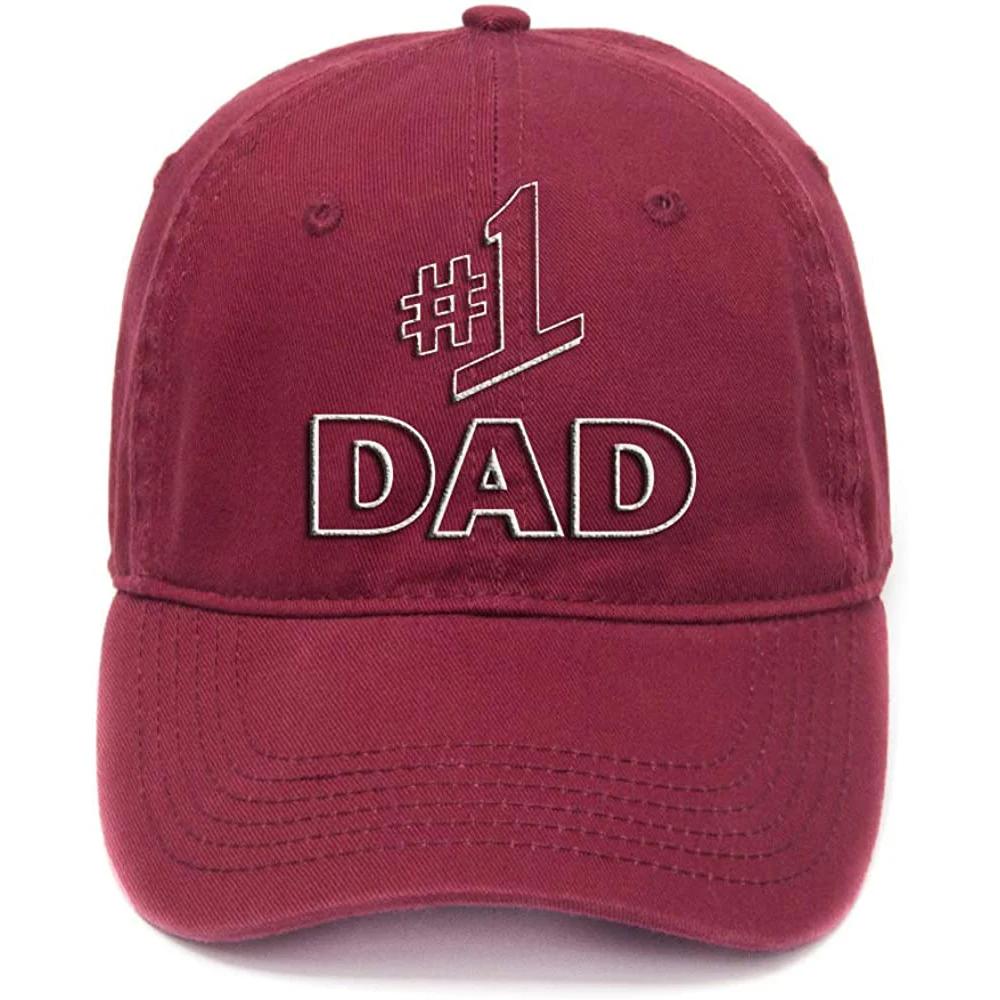 Lyprerazy Numberone Dad Washed Cotton Adjustable Unisex Women Unisex Hip Hop Cool Flock Printing Baseball Cap
