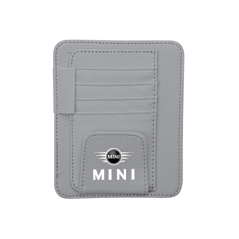 Car PU Leather Sun Visor Sunglasses Ticket Card Storage Bag Accessories For BMW Mini Works Cooper F54 F55 F56 F57 F60 R50 R52