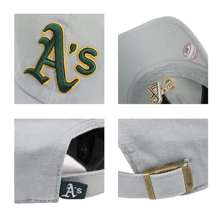 Oakland Athletics Storm Logo Free Size Cleanup Cap, Gray, Size, 47, Men's/Women's, MLB, Hat, Unisex, Low-Profile Cap, B-RGW18GWS-SMB