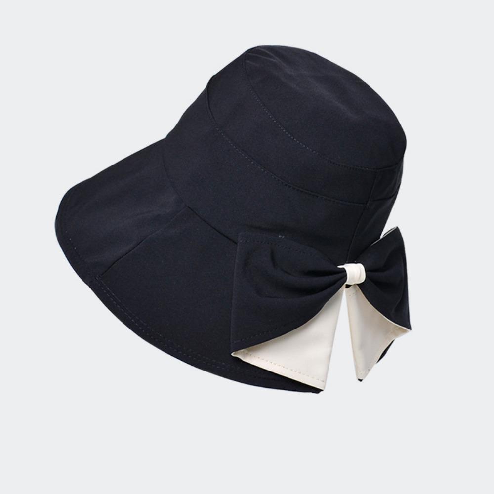 Foldable Bow Fisherman Hat UV Protection Beach Bucket Hat Summer Wide Brim Sunhat  Vacation