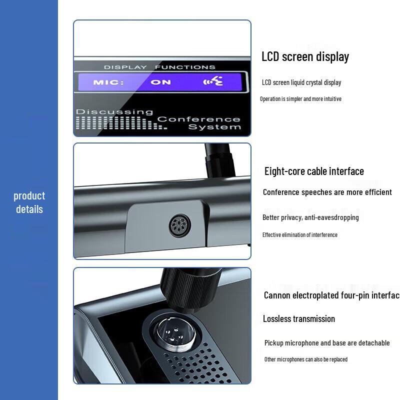 SAST Professional Wired Gooseneck Conference Microphone System