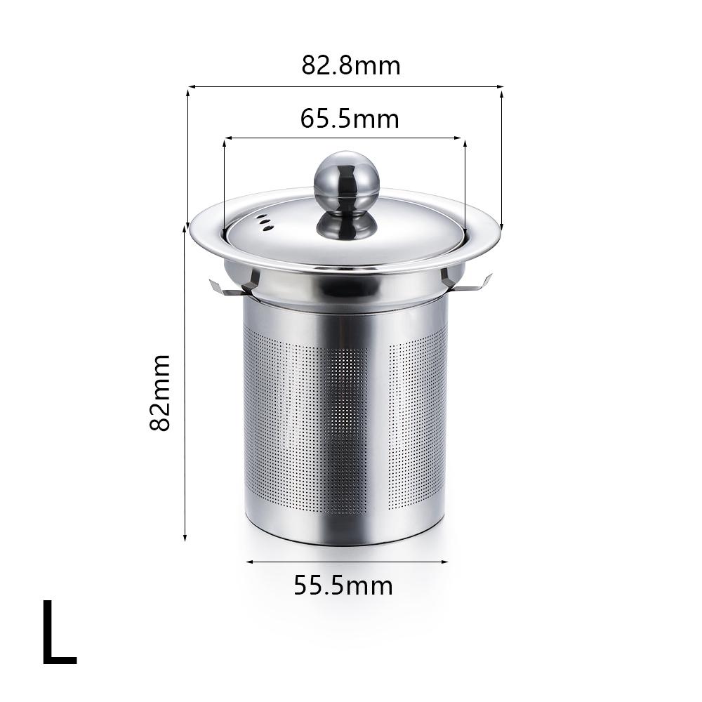 Reusable Stainless Steel Tea Strainer Mesh Infuser Basket Loose Tea Leaf Infusers Herb Filter for Mug Teapot Teaware S/M/L