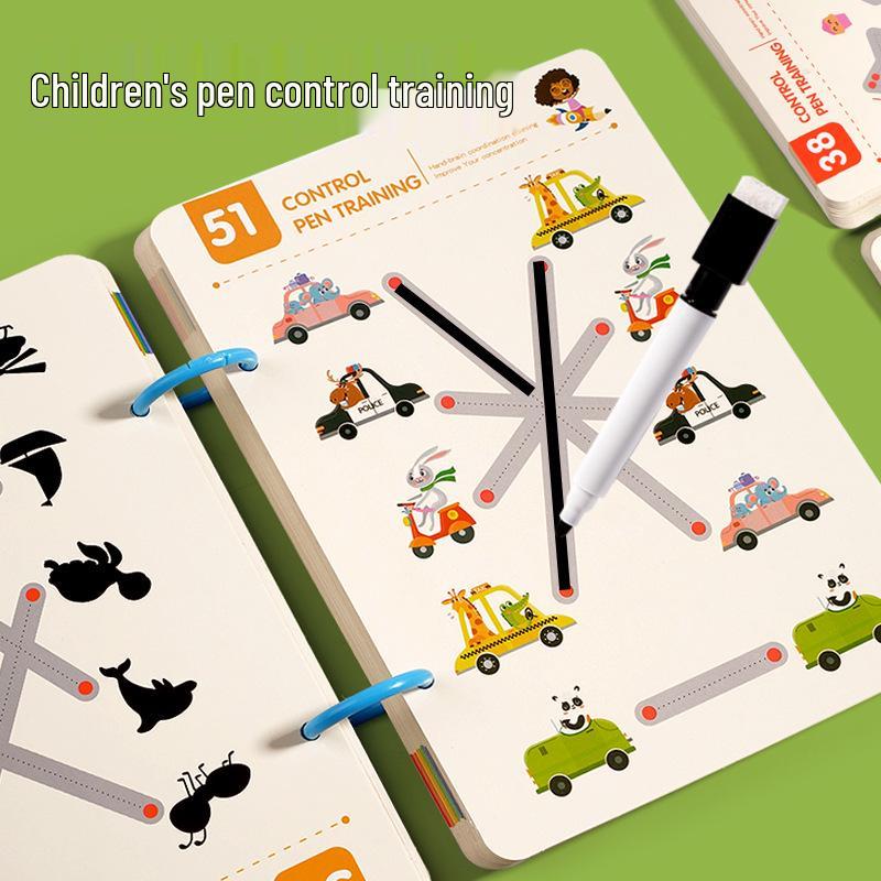 Erasable Pen Control Training Book: Toddler Tracing & Fun Game Book for Early Education