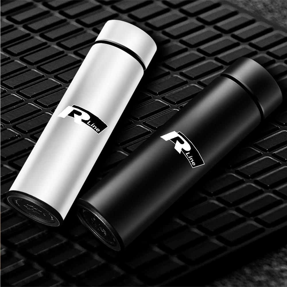 500ml Portable Car Smart Thermo Bottle Temperature Display Cup Coffee Cup For Volkswagen VW Rline CC Tiguan Golf MK6 Passat Polo CWU1