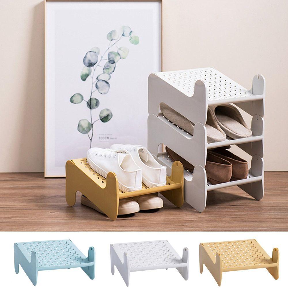 

Двухслойные полки для обуви, органайзер для обуви с полым узором, переносная стойка для хранения обуви для дома