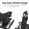 Flight Simulator Joystick and Throttle with Vibration | 4 Axis, 16 Keys, POV, Plug & Play, Suction Cup Base for Stability