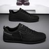 Fashion New Casual Shoes Men Sneakers Outdoor Leather Shoes Walking Shoes Loafers Comfortable Male Footwear Tenis Hombres Black White