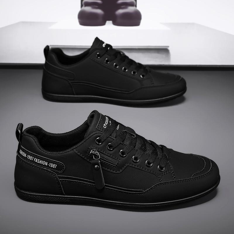 Fashion New Casual Shoes Men Sneakers Outdoor Leather Shoes Walking Shoes Loafers Comfortable Male Footwear Tenis Hombres Black White