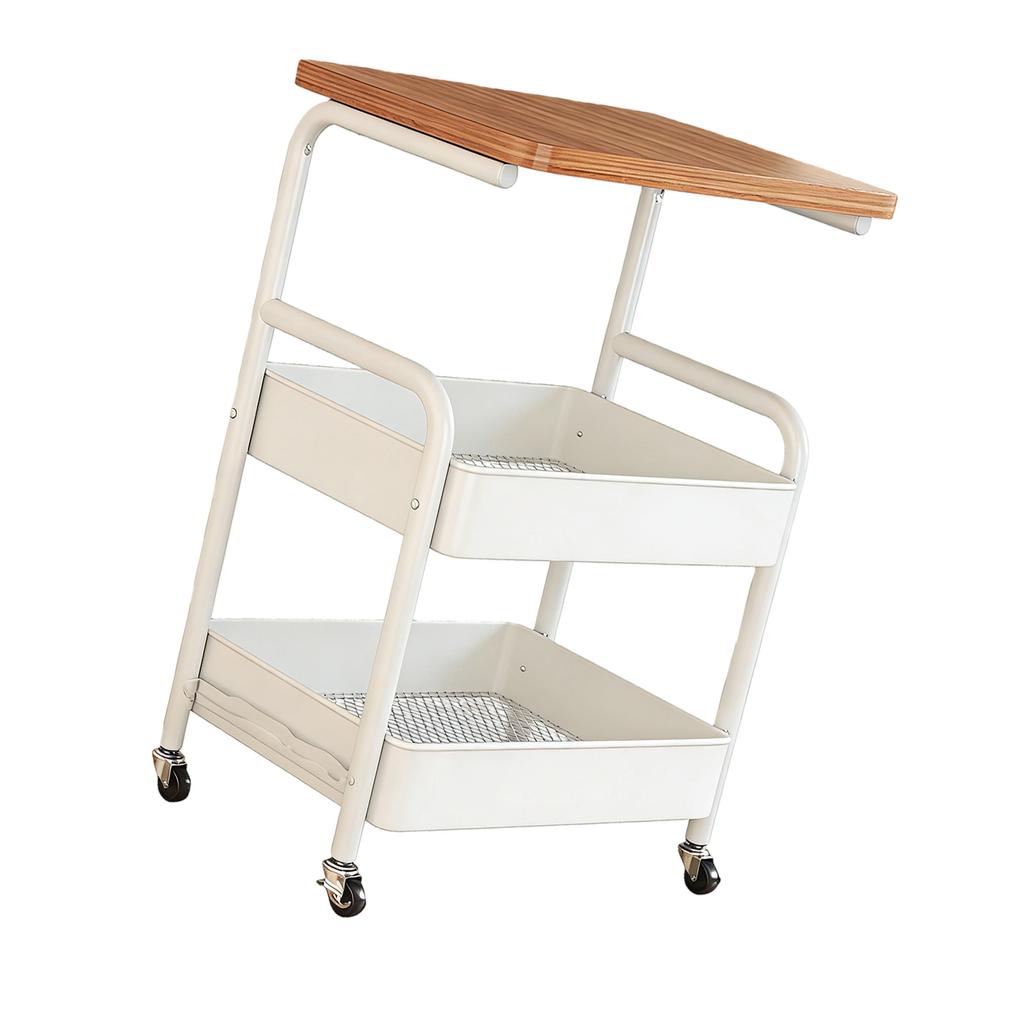 Multifunctioneel Mobiel Opbergrek Met 3 Planken En 4 Wielen Perfect Voor Woonkamer Slaapkamer Studentenkamer Of Werkplaats