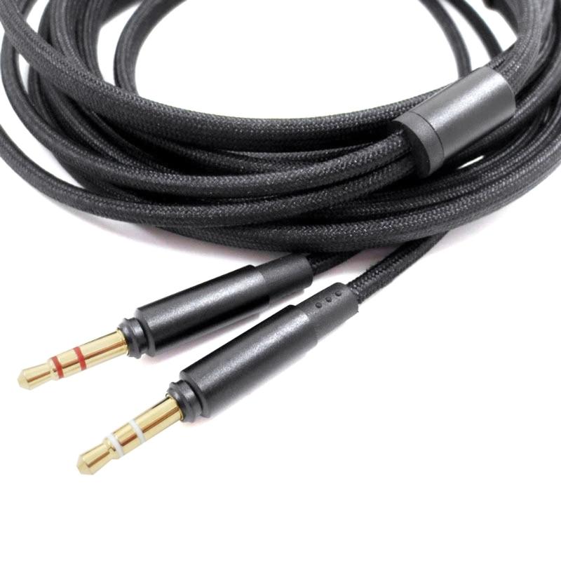 Double 3.5mm Nylon Headset Cable for Beyer T1 2nd/3rd Portable Headphone Cable Headset Repair Lines Replacement Cord