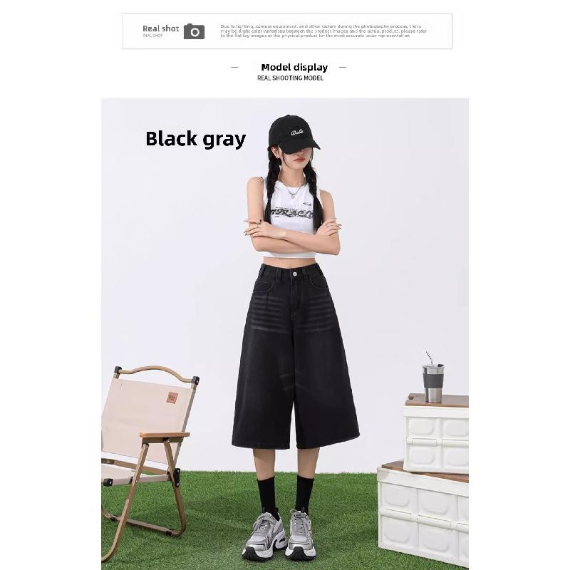 Women's Jeans 2026 Summer New Loose High-Waisted Light-Colored Straight Wide-Leg Pants