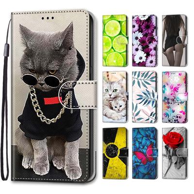 Luxury Painted Leather Case Wallet Book Style Protective Cover for Oppo A58 5G A58X A1X A8X A78 A96 A94 A95/Realme GT Neo3 V23/Realme Q5i/Find X5 Pro