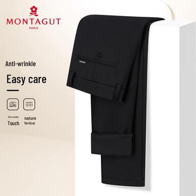 MONTAGUT Men's Tech-Blend Straight-Leg Casual Pants