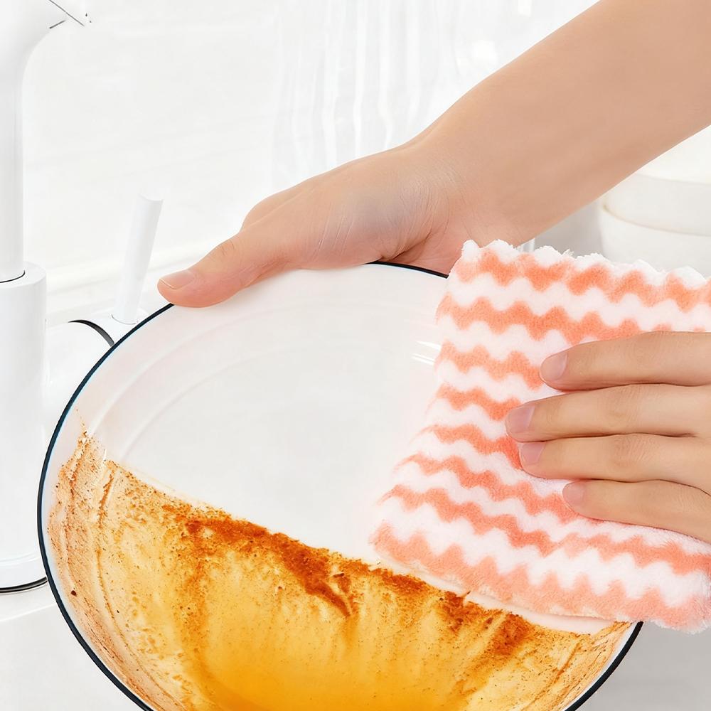 5/10 Stück Mikrofasertuch für Küche und Geschirr Super Saugfähiges Reinigungstuch Antihaftöl Abwischtücher Haushaltsreinigungstücher Werkzeuge