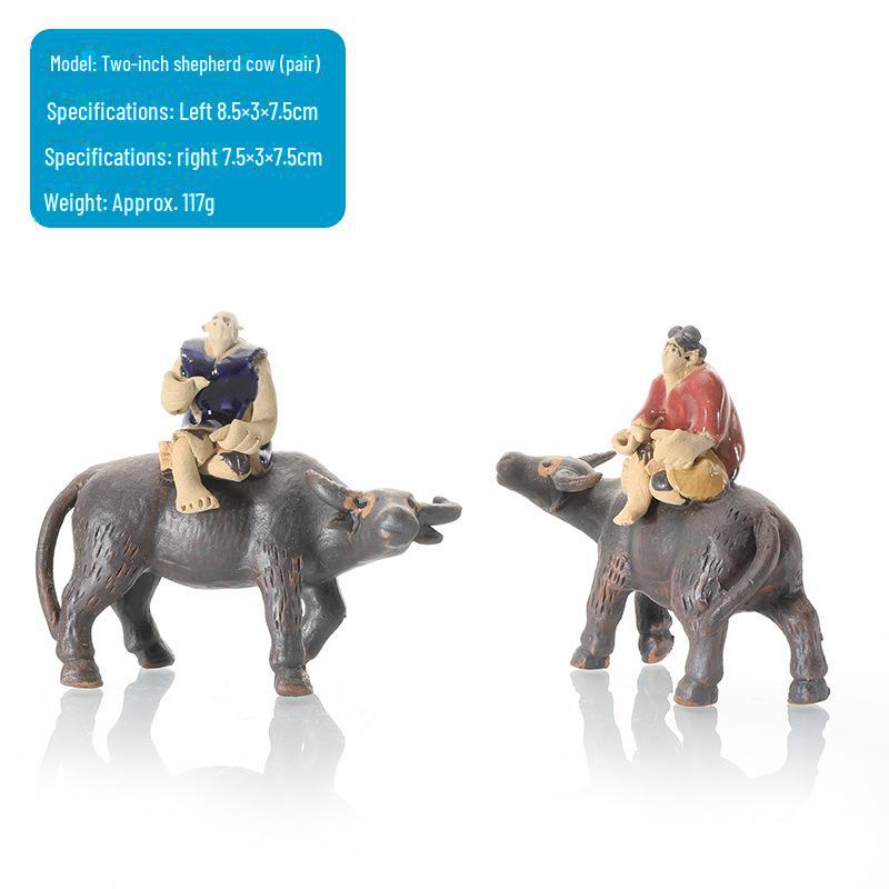 Ceramic Animal Ornaments for Aquarium Landscaping - Includes Duck, Cow, Crane, and Mandarin Duck.