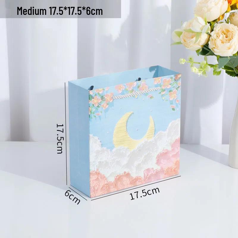 Splendida Borsa da Tote Letteraria: Design Pittura ad Olio Creativo per Festival, Compleanni, Regali Qixi e Bouquet
