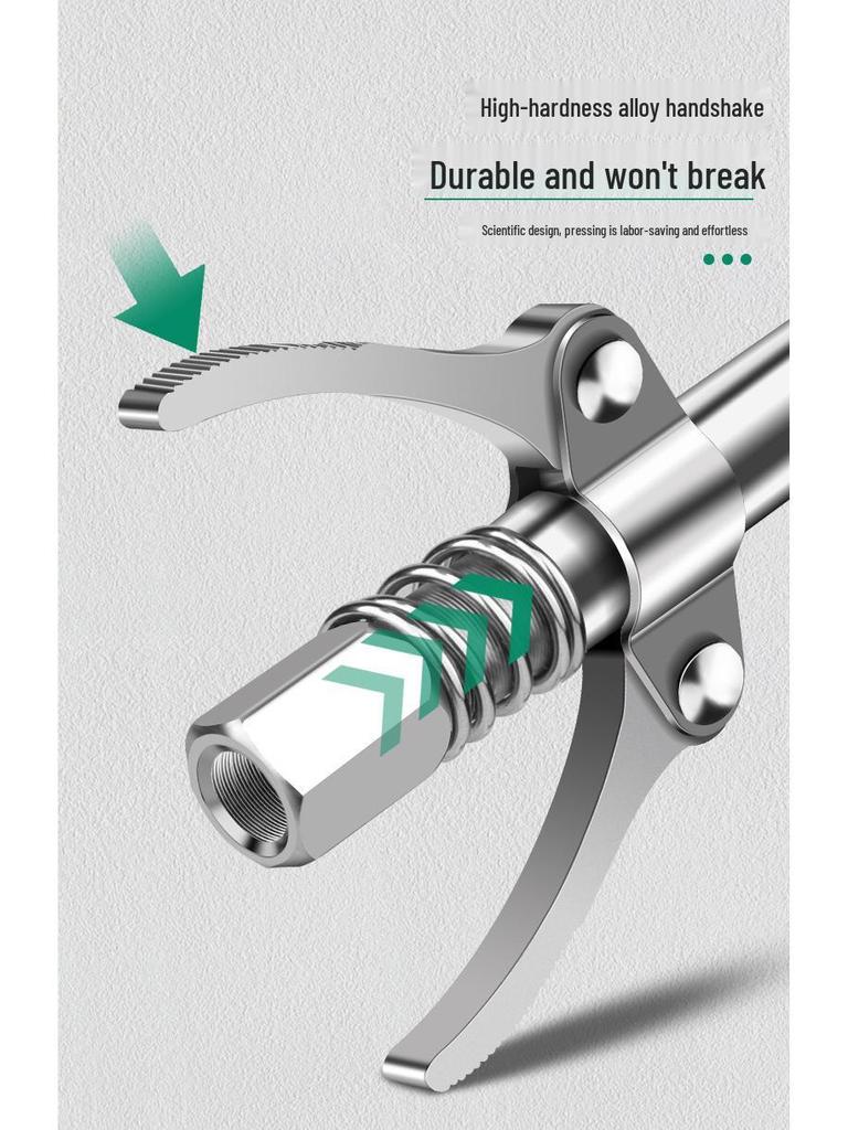 High-Pressure Self-Locking Grease Gun Nozzle - Electric, Pneumatic, Manual Compatible