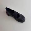 Retro with skirt, black small leather shoes, women's muffin, Mary Jane shoes, sports and leisure shoes, platform height-increasing ballet shoes