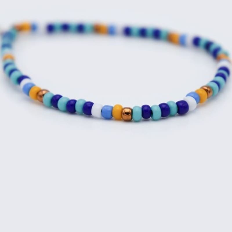 BONBEAU Silver star charm nouveau color beads Bracelet