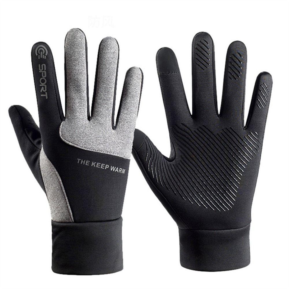 Waterproof Winter Gloves Plus Velvet Mittens Daily Sports Gloves  for Riding Motorcycle Gloves