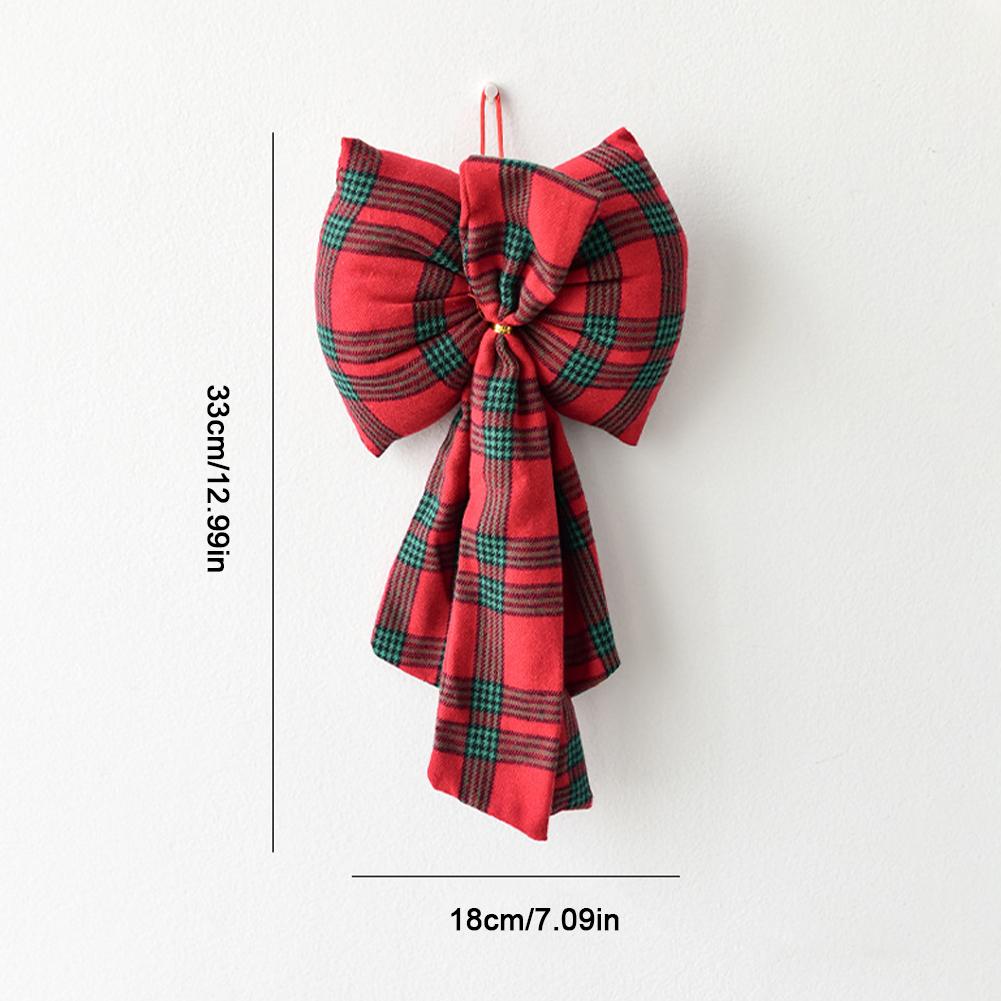 New Year Bow Decoration Christmas Ornament Hanging Bow Pendants Xmas Tree Christmas Tree Decorations