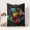 Yin Yang Mandala Flannel Blanket Throw Blanket Soft Warm Sofa Bed Camping Car home Decor Unique Christmas Gift C930284
