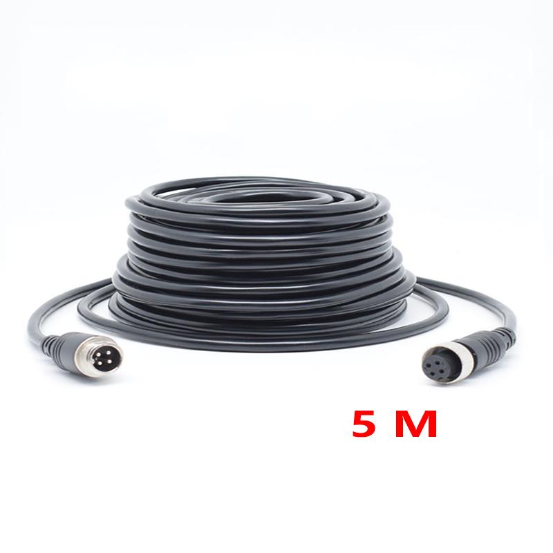 Universal trailer reversing image aviation line double shield extension line vehicle-mounted monitoring connection line cold-res