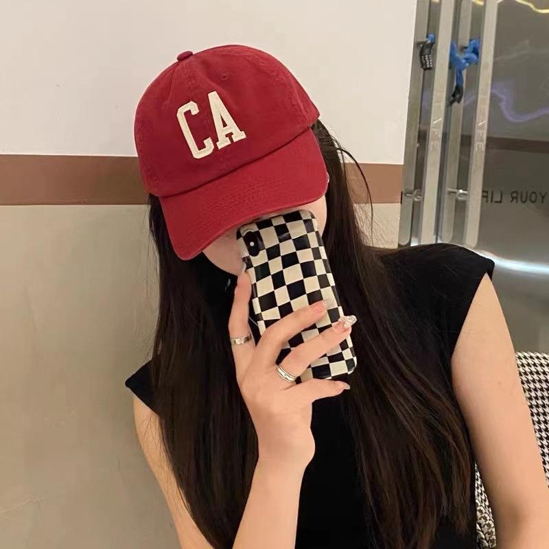 Spring And Autumn Seasons Hat Fashion Niche Simple Bone Embroidery Travel Versatile Big Head Circumference Shade Cap