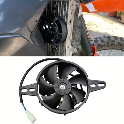 12V Motorrad-Kühlventilator Ölkühler Motor Elektrischer Kühler Geeignet für Honda Yamaha Suzuki KTM Kawasaki ATV Offroad-Fahrzeug