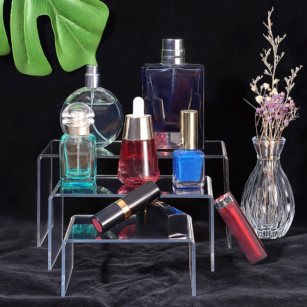 1set Acrylic Risers Display U-Shape Jewelry Display Holder for Jewelry Display Store Fixture Table Decorations Clear 12.5x10x5.3cm 16x10x7.9cm