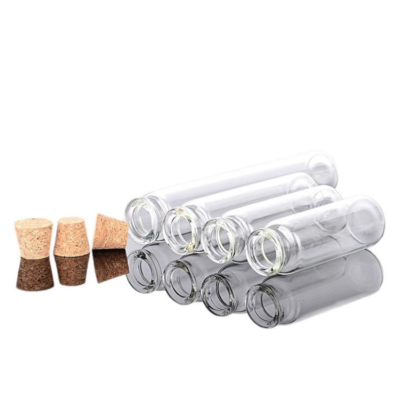 Cork Stopper Lid Transparent Glass Flask Candy Gifts Wishig Drifting Vial Multi Purpose Home Decoration Storage Sealed Bottle