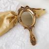 Embossed Rose Cosmetic Mirror Single-Sided Vintage Mirror Portable Handheld Mirrors  Women Girls