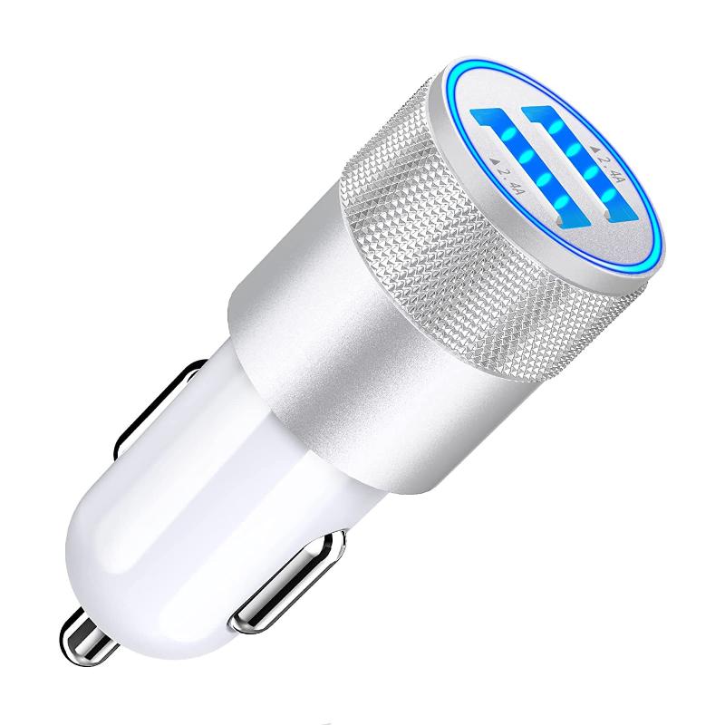 

Автомобильное зарядное устройство с двумя USB-портами, 4,8 А, быстрая зарядка, 2 порта, 12-24 В, прикуриватель, автомобильное USB-зарядное устройство для Ios, Android, адаптер питания 195345058