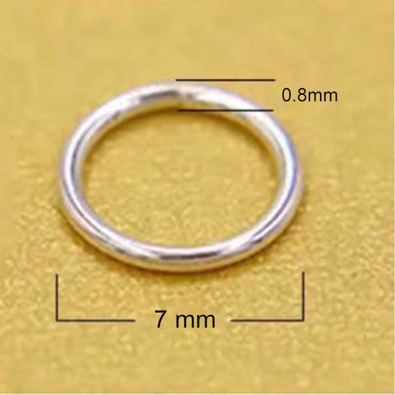 10pcs Close Ring Real Pure Solid 925 Sterling Silver Sealed Closed Jump Rings Split Ring Key Chain Jewelry Making Findings