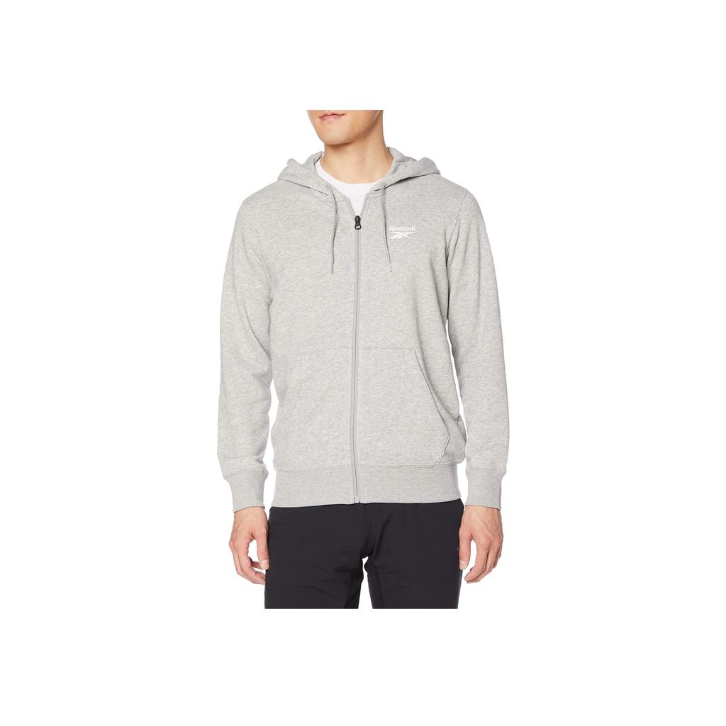Reebok Comfy Hooded Zip-Up Jacket Men Jackets Gray GV5514