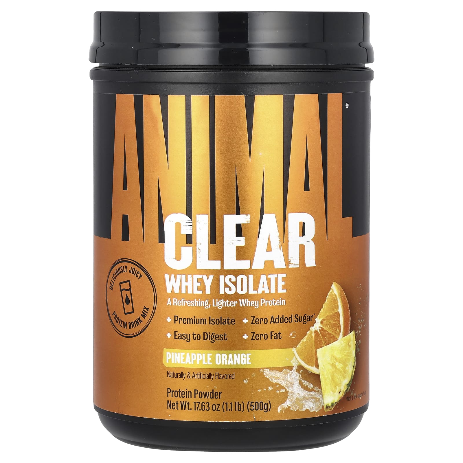 

Animal, Clear Whey Isolate, Pineapple Orange, 500g (1.1lb)