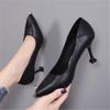 Genuine Leather Pointed Toe Stiletto Heels - Spring/Autumn 2025, Versatile Professional High Heels