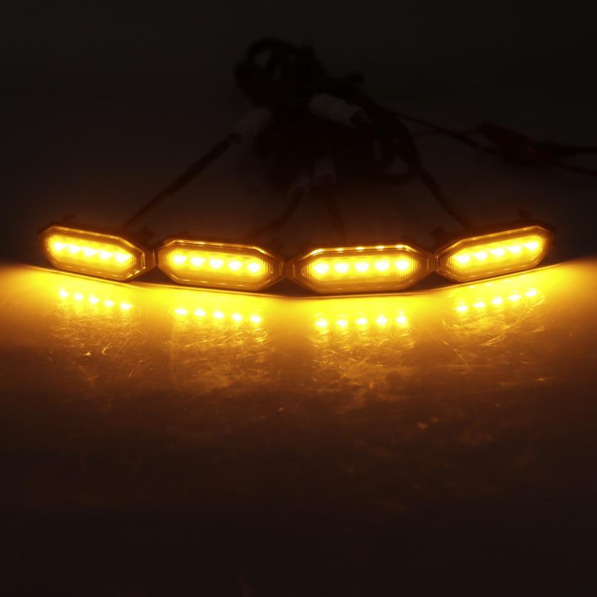 Geeignet für Low-Profile-Mods, diese weißen und gelben zweifarbigen LED-Grillleuchten sind für die neuen Jimny JB64/JB74 Modelle konzipiert.