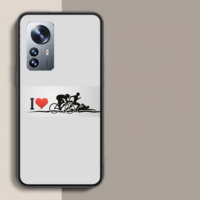 Triathlon Swim Bike Run Phone Case For Xiaomi Poco X3 NFC X4 GT M3 M4 M5 M5S X7 X6 X5 F6 Pro F5 F4 Mi F3 F2 Cover TPU Capa Coque